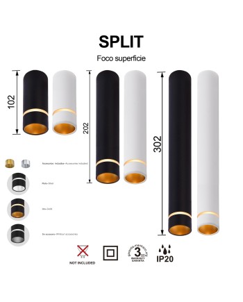 SPLIT * FOCO L MINI GU10 BLANCO